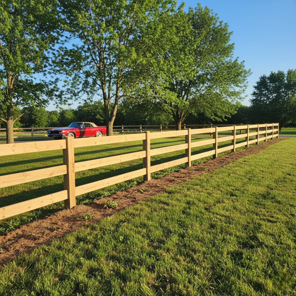 Woven wire fence along an agricultural property boundary in the Golden Triangle, Mississippi